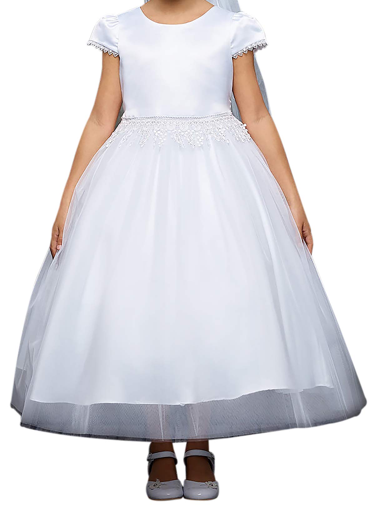 BNY Corner Classic Modern First Communion Wedding Party Flower Girl Dress 4-16