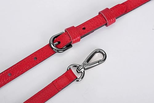 Miniatura 41 de Correa para bolso de mano Live UP, correas de cuero genuino de repuesto para bolso cruzado Marrón