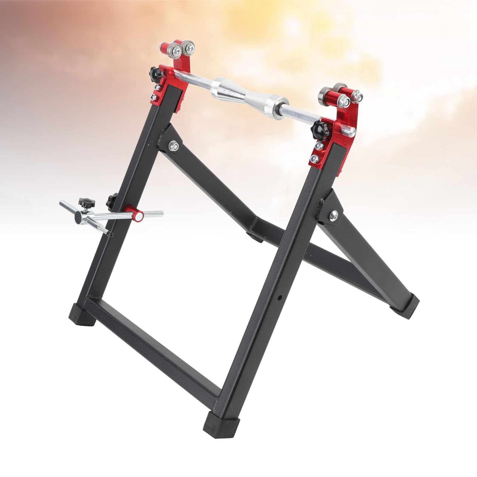 Soporte Plegable para Equilibrado de Ruedas de Motocicleta con Conos de Centrado, Equilibrador de Neumáticos Portátil, Motos y Motocicletas Deportivas, Construcción de Acero Resistente,