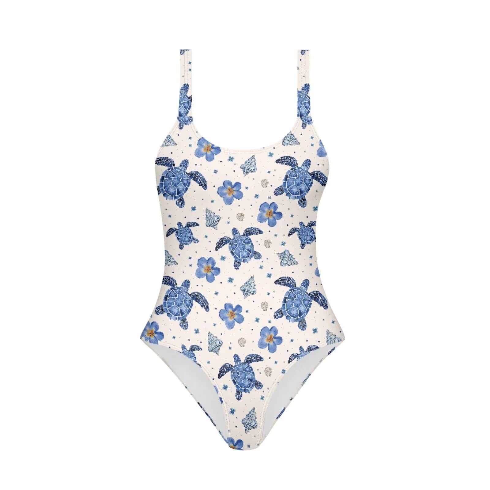 One Piece Bathing Suit for Teen Girls Comfy Crewneck Backless Bathing Suit