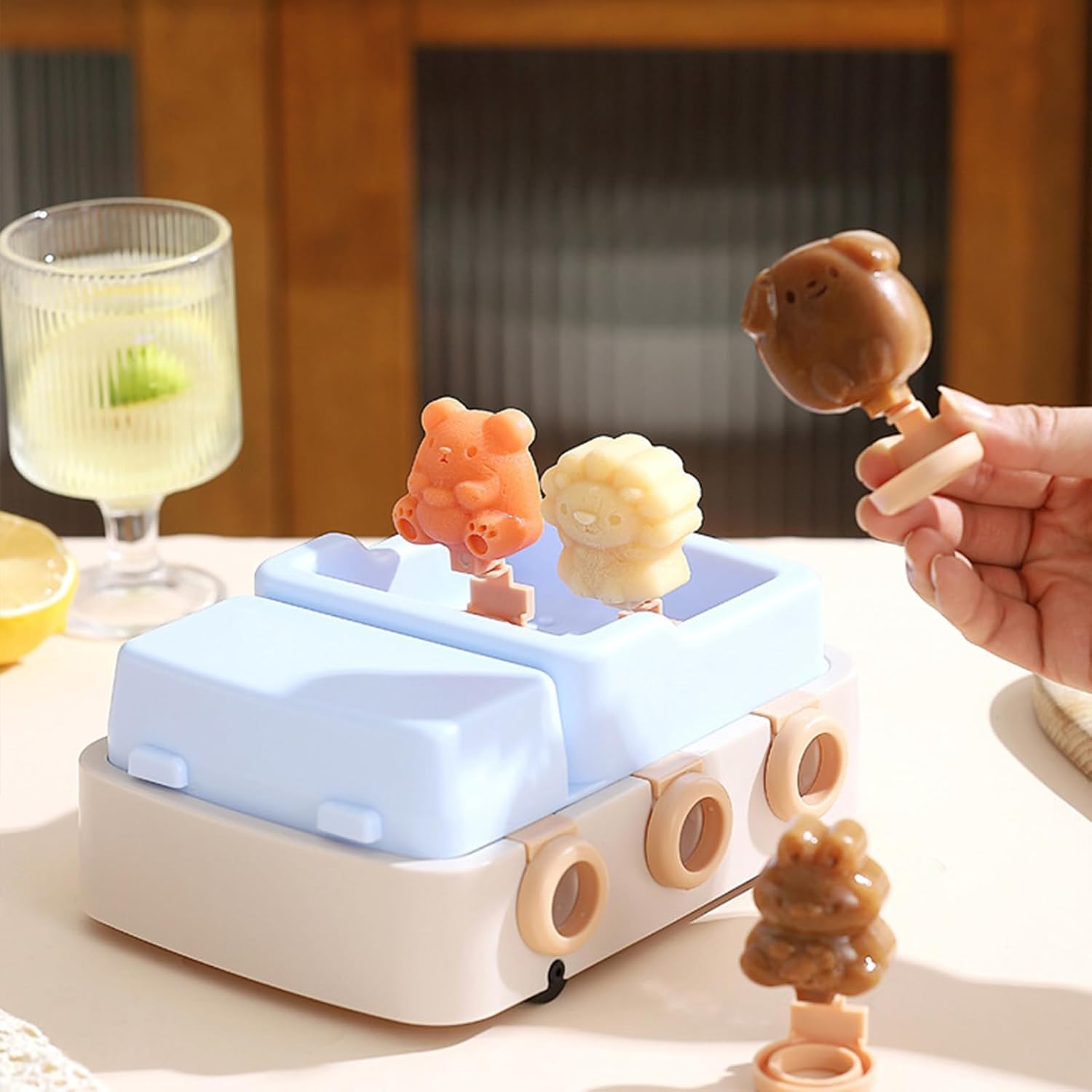 Dishwasher Safe Ice Cream Making Popsicles Lattice Household Kitchenwares Animal Shape