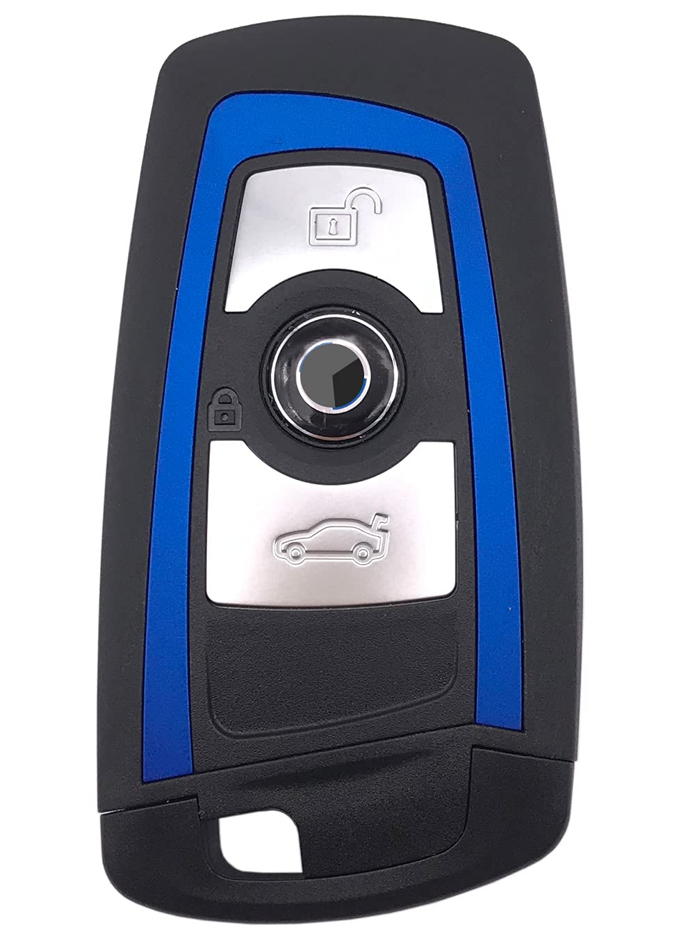 Keyless Entry Remote Control Key Fob Case Cover replacement for BMW 1 2 3 4 5 6 7 Series X3 M2 F Series 235ix 320 E90 E92 E93 X5 F10 F20 F30 F40 (Blue 3 Buttons)