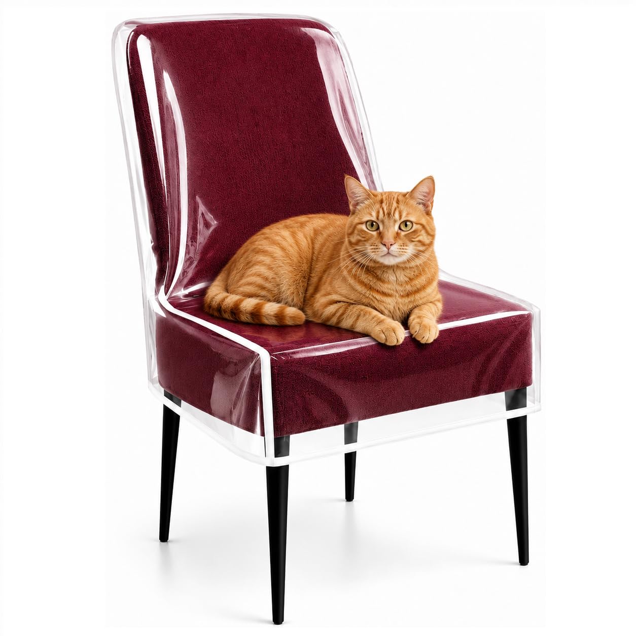 Photo 1 of Drihara 4 Pack Clear Plastic Chair Covers
