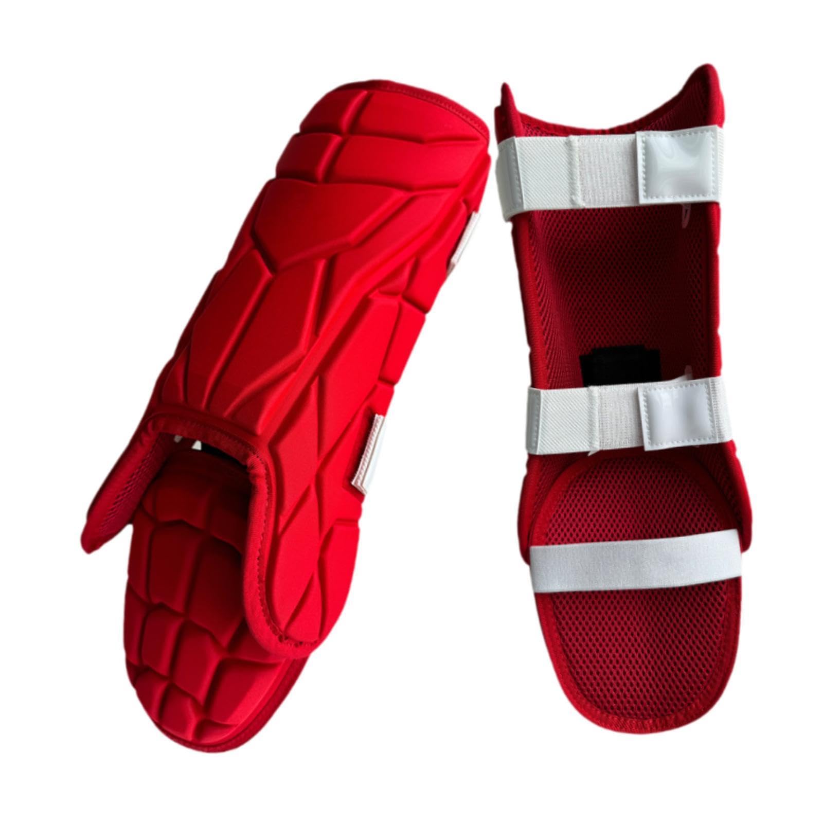 Protège-jambes de Baseball, Protection réglable pour adolescents, équipement d'entraînement polyvalent, protège-tibia de sport, Protection du tibia, Rouge