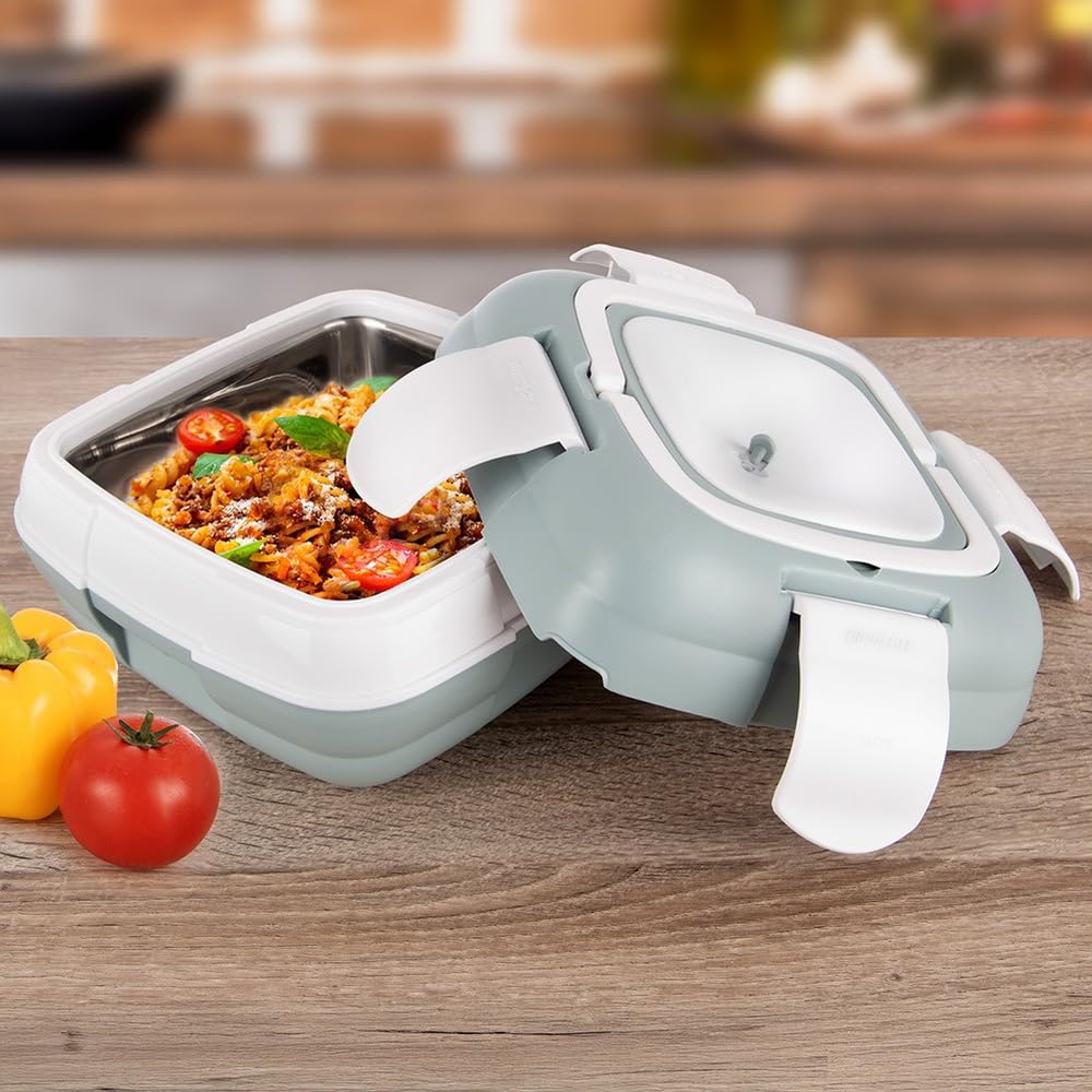 orion group Thermoschüssel mit Deckel 1,9 l Thermobehälter für Essen, Eis | Grillgut Warmhaltebehälter Speisen Edelstahlschüssel Warmhalten 2 Std Wärmehaltig Thermoschüsseln