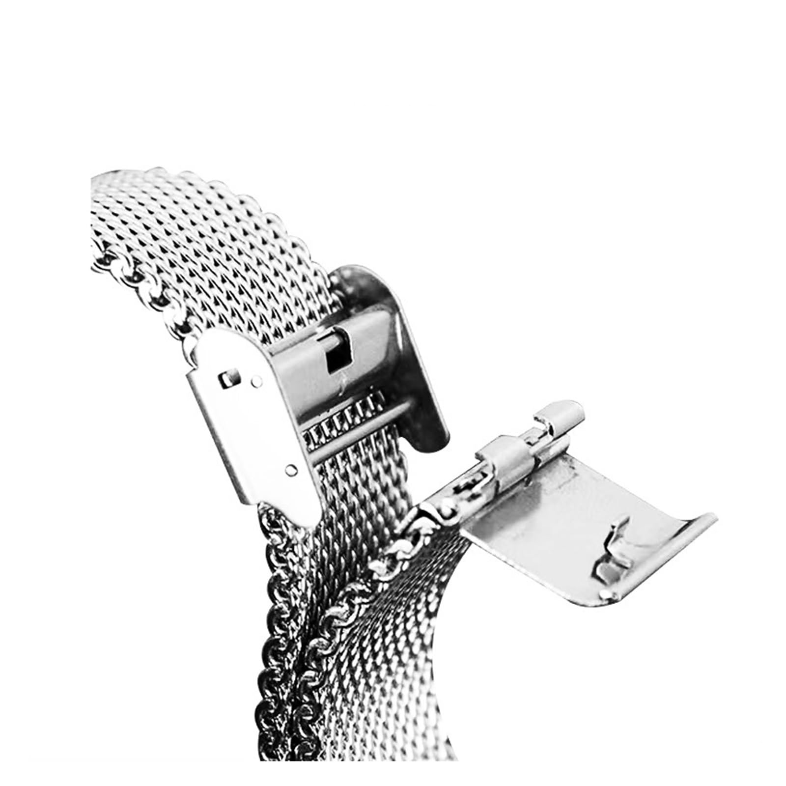 SERDAS Cinturino in acciaio inossidabile 18mm 20mm 22mm 24mm 1.0 cinturino in rete metallica spessa lunghezza regolabile accessori per orologi cinturini