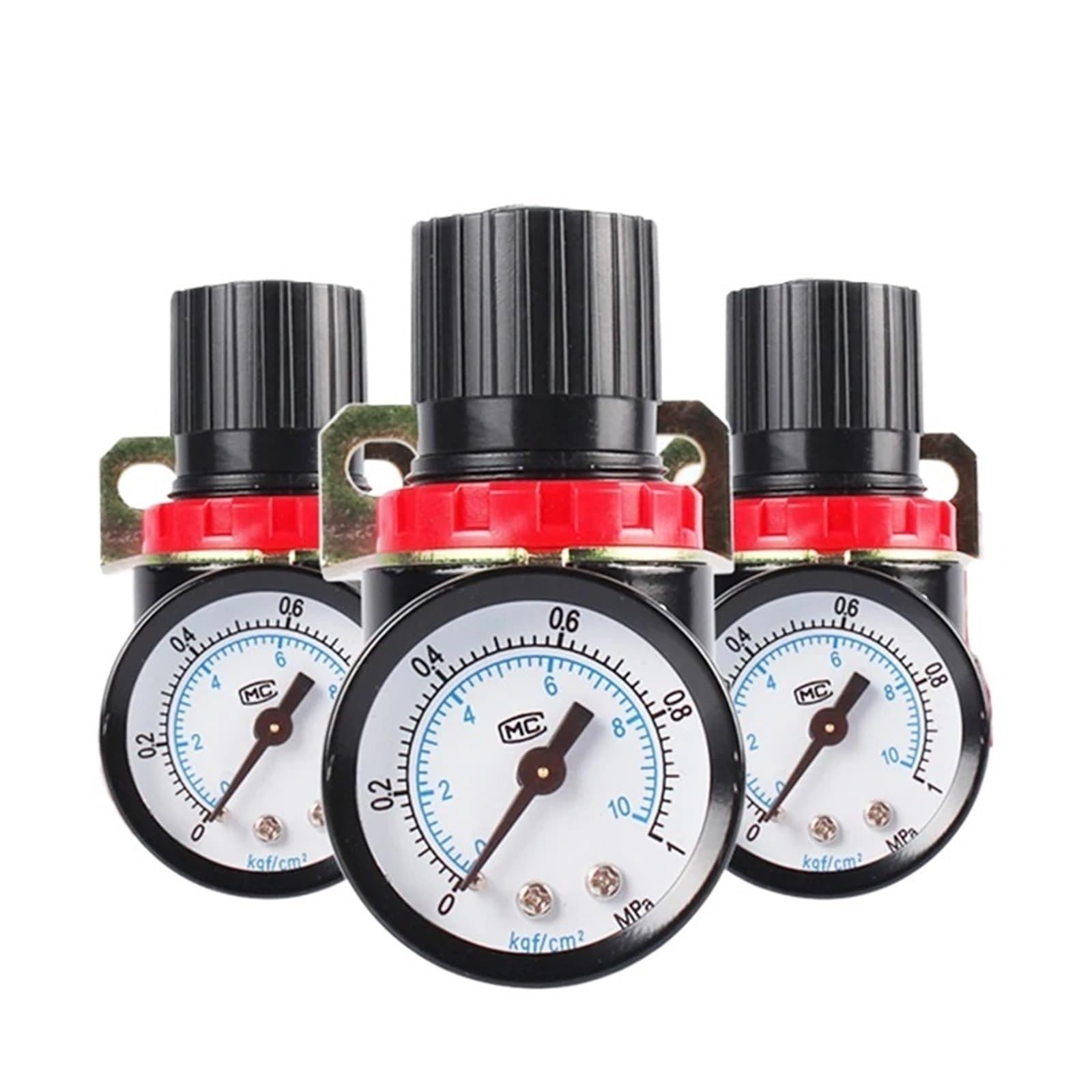 1 pz AR2000 1/4 '' Regolatore di Pressione Aria Compressore Pompa Gas Regolatore Unità di Trattamento con Manometro Regolabile (AR con PC 8mm)