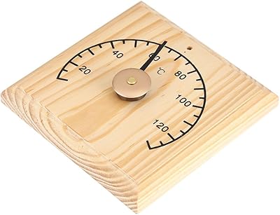 Boxwizard 0~140â„ƒ Wooden Thermometer Temperature Display for Sauna Room Wall Mounted