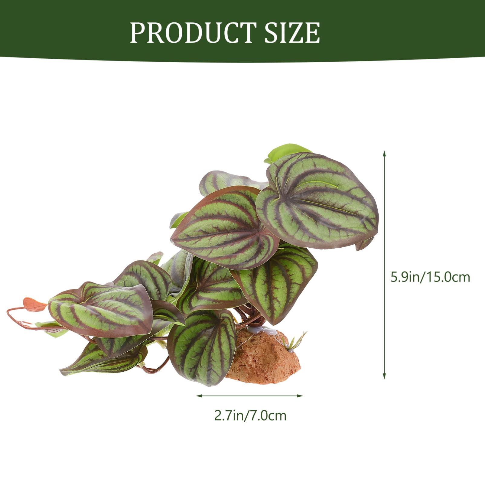 BCOATH Terrarium Plant Decor Reptile Tank Substrate Resin Plastic Reptile Hide Plant