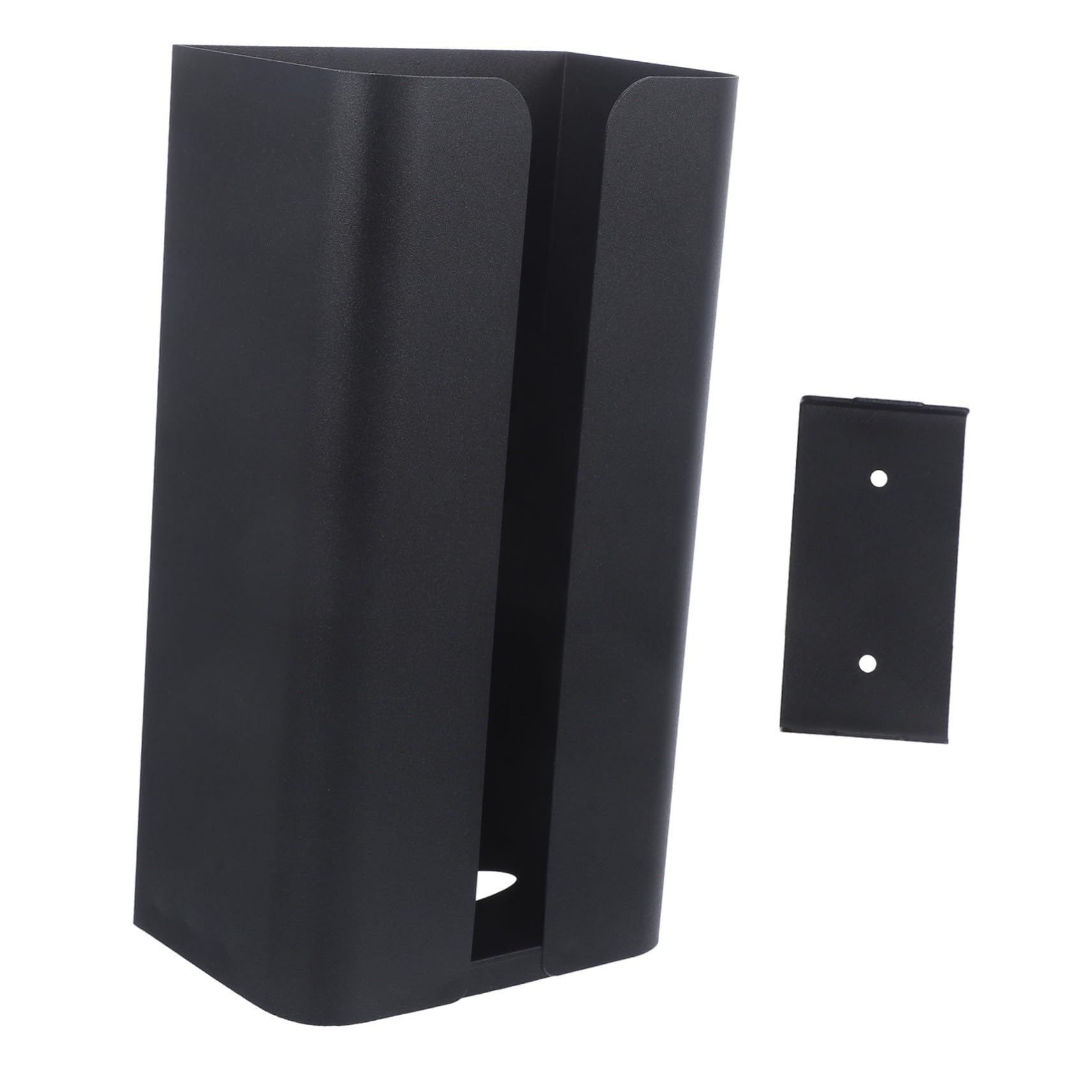 Contenedor de pañuelos negro vertical de acero para baño y cocina