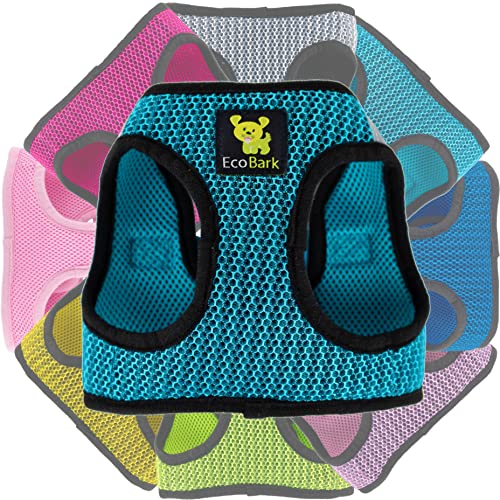 Ecobark Step In Dog Harness - Eco-Friendly Small Breed Dog Harnesses For Xs And Small Dogs - Reflective And Adjustable Mini Body Halter Vest - Soft Mesh Toy Breed Harness (Aqua Blue, Small) #TOP11