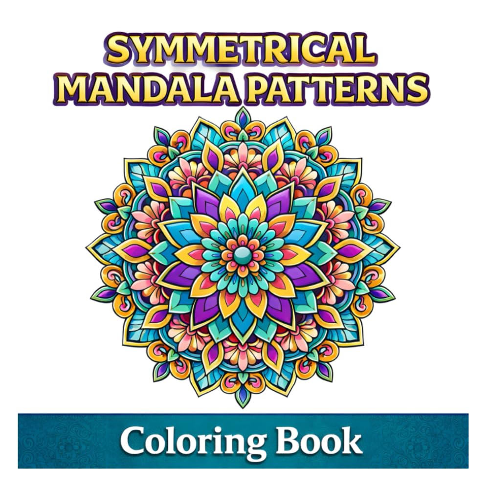 Symmetrical Mandala Patterns Coloring Book