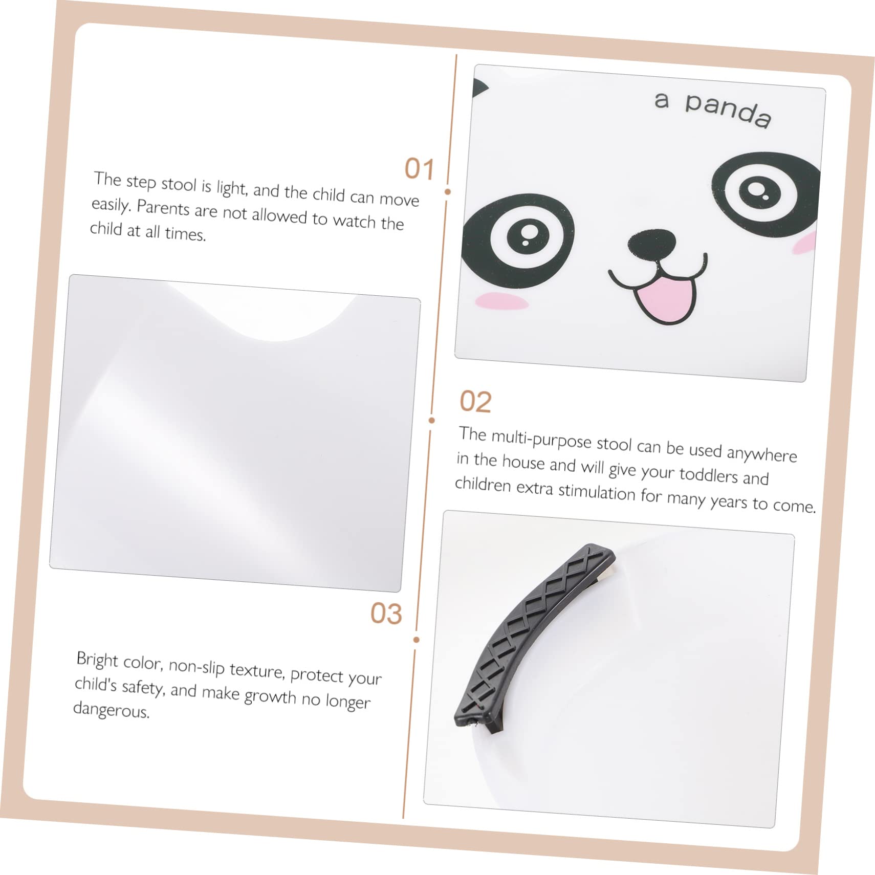 MAGICLULU Panchetto per Bambini in Plastica Bianco Antiscivolo Texture, Leggero e Resistente, per Bagno e L'addestramento al Vasino