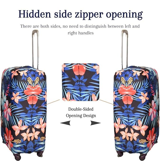 Image of Elastic Luggage Cover for Trolley Suitcase| Washable Dust-Proof Anti-Scratch|Reusable Travel Bag Protector| Stretch Fit Protective Case for 26-29 Inch Suitcases (Random Design)- Pack of 1