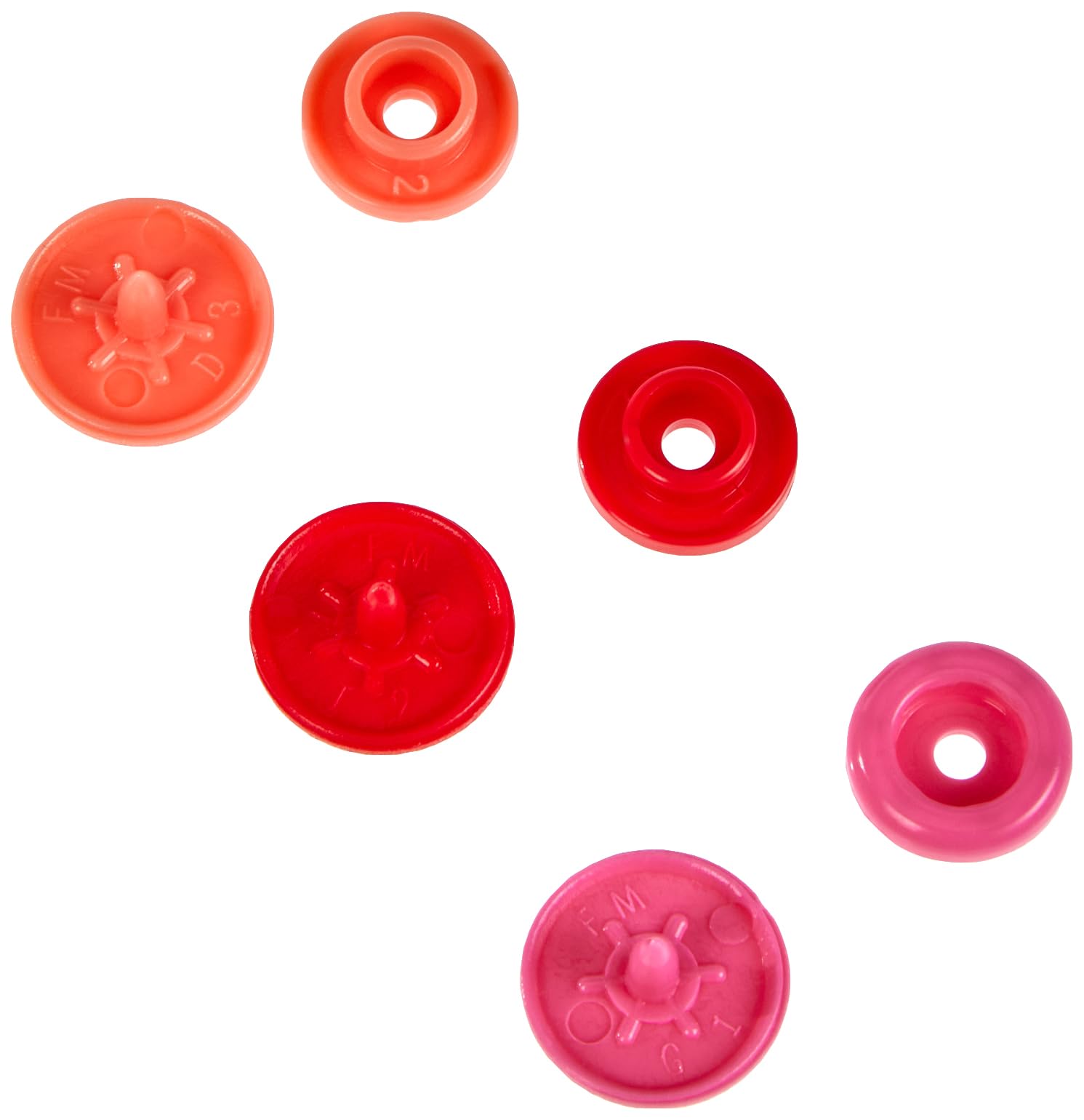 Prym Love - Bottoni A Pressione 12,4 Mm (rosso - Rosa - Pesca