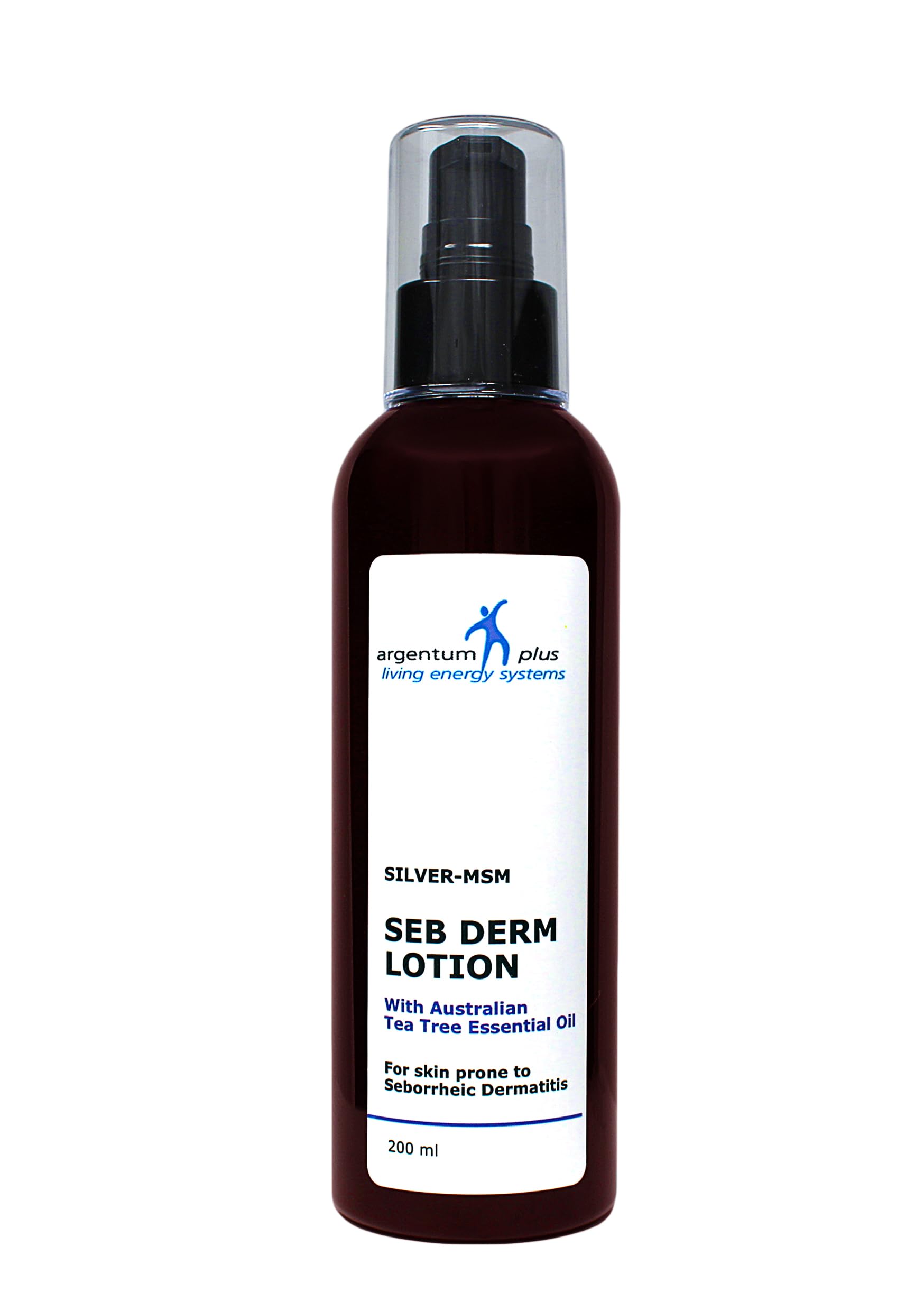 Silber-MSM Seb Derm Lotion mit australischer Teebaum 200ml | für zu Seborrhoischer Dermatitis neigender Haut
