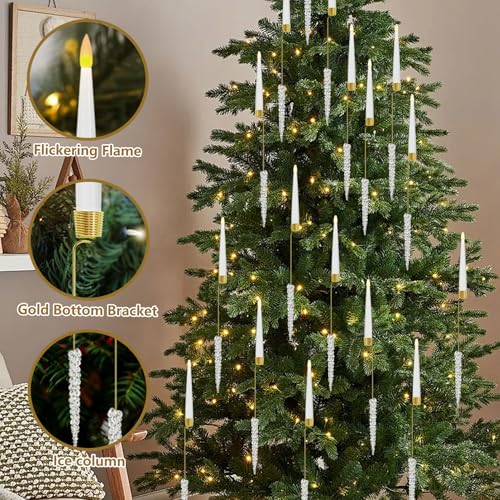 Luces de velas LED para árbol de Navidad Caper con efecto parpadeante interior 5