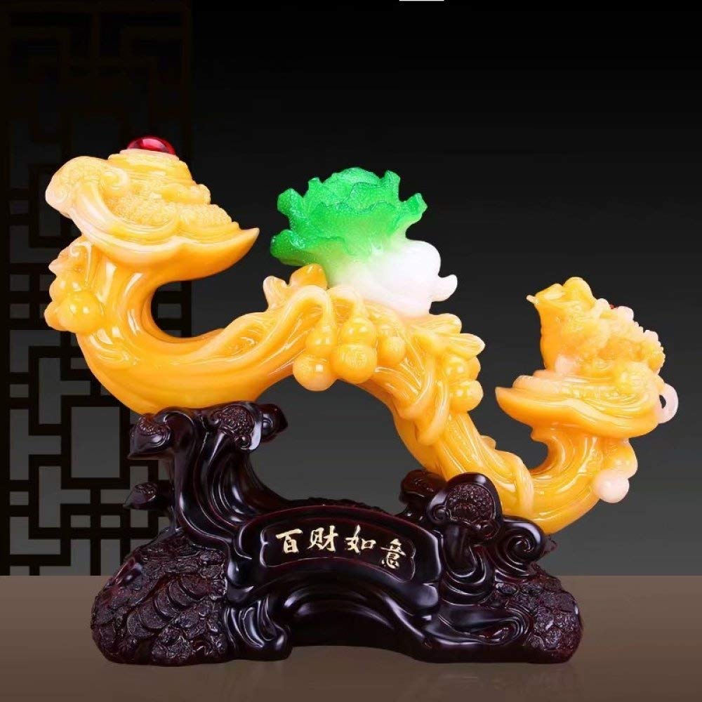 Statue crapaud Ruyi en résine pour décoration de bureau et maison