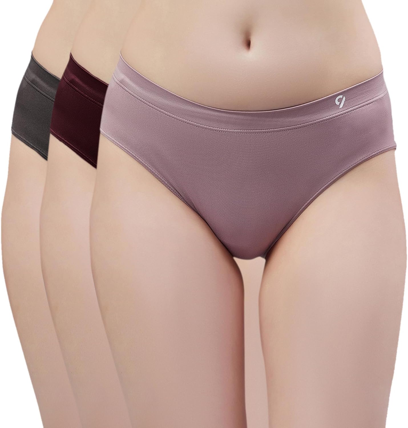 C9 Airwear Seamless Undies for Ladies - Combo of 3 (Mid Rise) with Comfortable Tag Free Regular Use