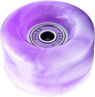 Roller Skate Wheels - PU Skate Wheels with Bearings,Mixed Color 58mm X 32mm Roller Skates Wheel Installed for Indoor or Outdoor Kot-au
