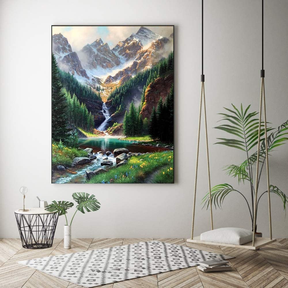 WXRWANG Pintura Por Números Para Adultos: Kit De Monet 'El Paseo Del Viento' Con Lienzo De 40x50 Cm, Pinturas Acrílicas Y 3 Pinceles Para Decorar O Regalar