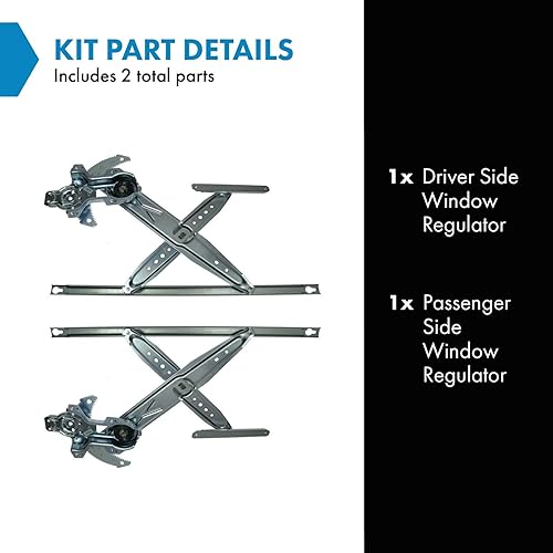 Miniatura 16 de TRQ Juego de elevalunas manual para el lado del conductor y del pasajero compatible con Chevrolet Tracker 1998 1989-1997 Geo 1989-1998 Suzuki