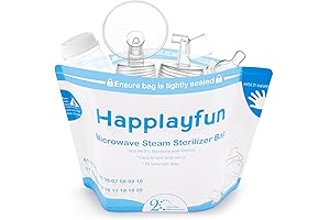 Baby Bottle Microwave Sanitizer Bags (10 Pack) Sterilization Essentials Travel-Friendly