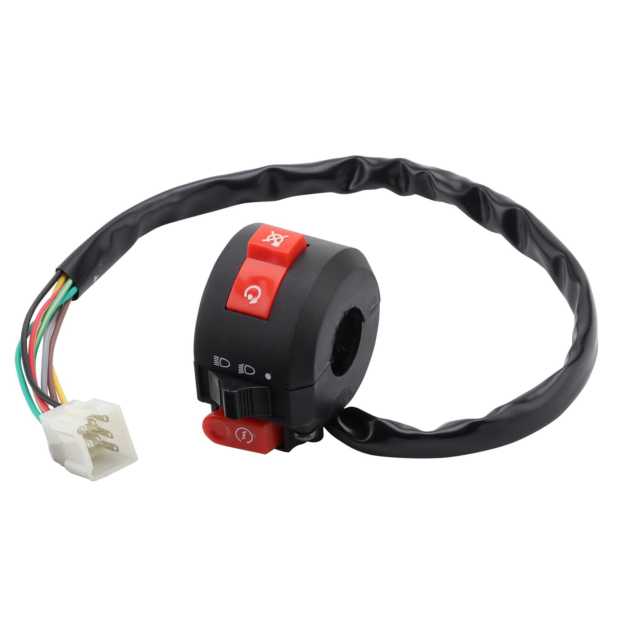 WOOSTAR 7/8" 22mm Manubrio Sinistra Interruttore 3 Funzione Sostituzione per 50cc 70cc 110cc 125cc 150cc Motocicletta