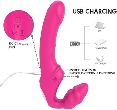 Lock Vagina Strapless Strapon Vibrador 9 Velocidades Vibrador ...