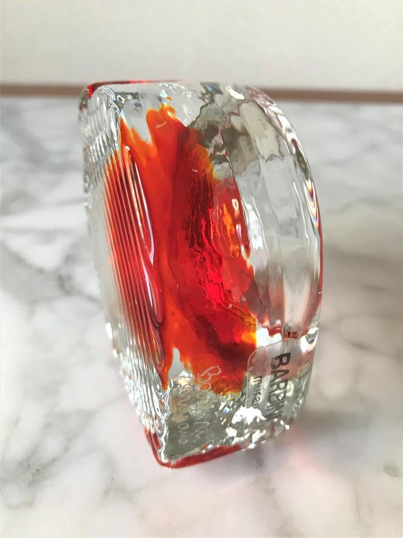 BARBINI MURANO ヴィンテージ ベネチアンガラス 小物入 赤 Amazon.co