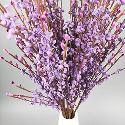 Nolast 10 Pieces 29.5" Long Artificial Flowers Faux Jasmine Fake Flower For Wedding Home Office Party Hotel Restaurant Decoration (Purple) #TOP1