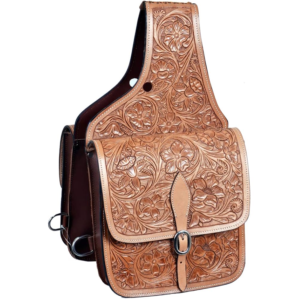 22/mo Finance HILASON Western Horse Leather Saddle Bag HeavyDuty