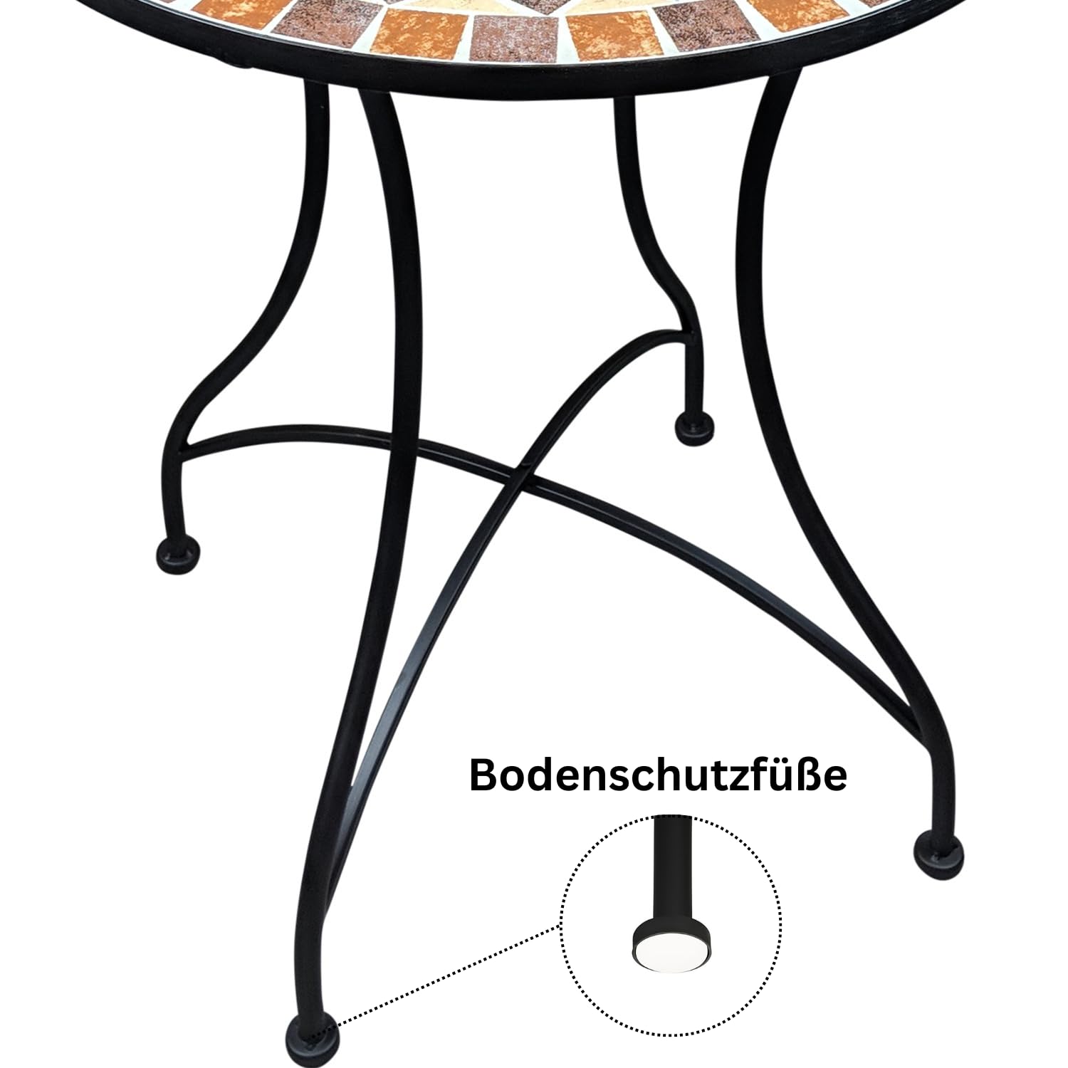 dszapaci Gartengarnitur Mosaiktisch 2 Stühle Mosaik Sitzgarnitur Bistrotisch Mit Stühlen Sitzgruppe Balkonset Balkonmöbel Balkontisch Mit Stühlen