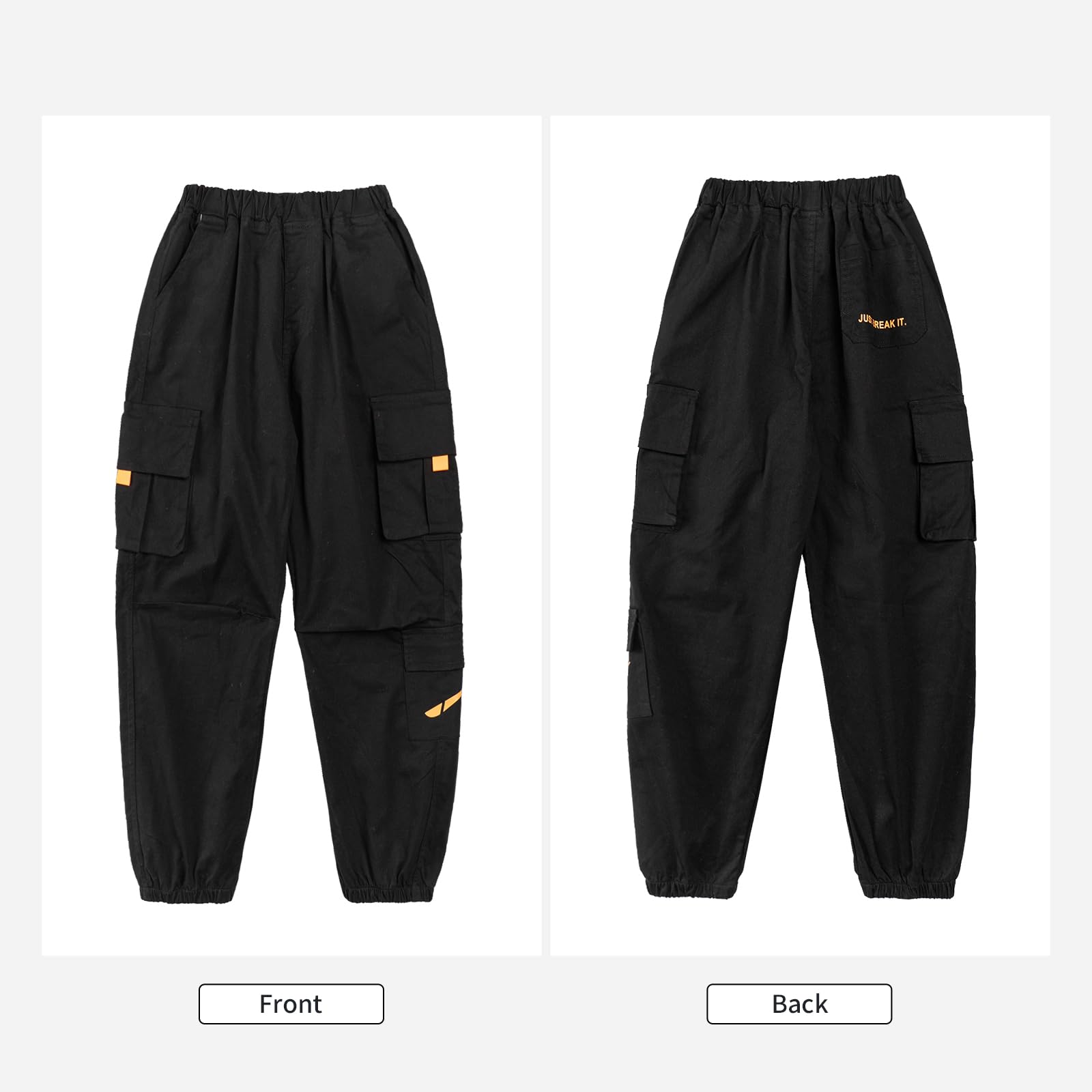 Rolanko Pantaloni Cargo Casual da Ragazzo, con Elastico in Vita, per Escursionismo, 4-14 Anni