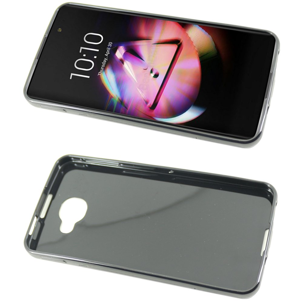 ebestStar - Cover Compatibile con Alcatel Idol 4 (5.2) Custodia Protezione Pelle PU Risvolto Verticale, Nero + Pellicola Vetro Temperato