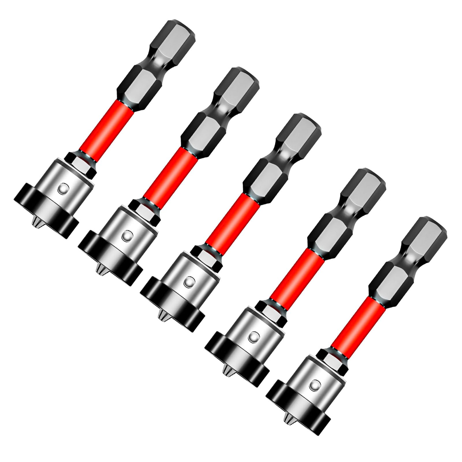 Msioytog 5Pcs Positioning Screwdriver Bits For Plasterboard Screw Hexagon Shank Positioning Bit Batch Head Screwdriver Bits