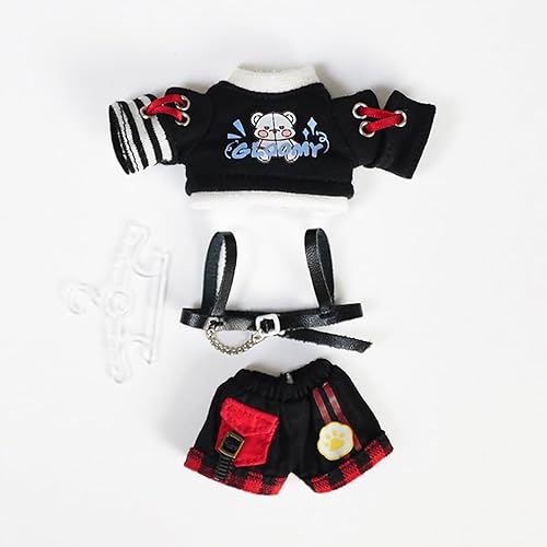YMY Bjd Doll Ob11 Ropa de tres piezas Capa Gsc P9 Traje Preppy Vintage 112 Escala Figura de Acción Ropa Navidad Regalos de Año Nuevo (negro)
