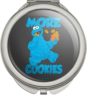 Sesame Street Cookie Monster More Cookies Compact Travel Purse Handbag Makeup Mirror