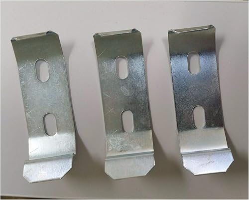 Galapagoz Paquete de 3 clips de soporte de techo ciego vertical para barandillas de 2 pulgadas de ancho, color plateado, 1 78