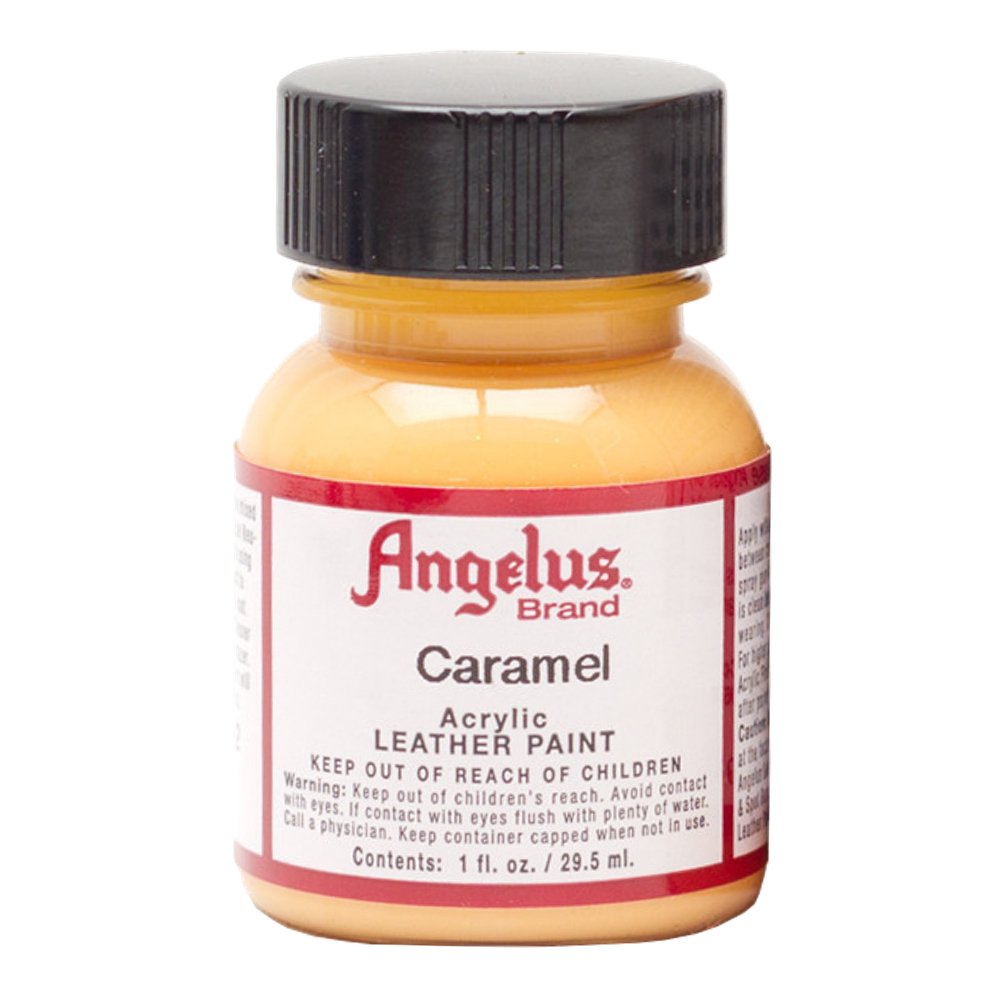 Angelus Shoe Polish - Acrylic Leather Paint - 1 oz. Bottle - Caramel