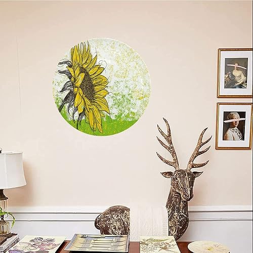 Miniatura 4 de Platos de cerámica, decoración de la naturaleza, placas de cerámica decorativas, floral con girasoles, 6 pulgadas, para comedor, fiestas, bodas,