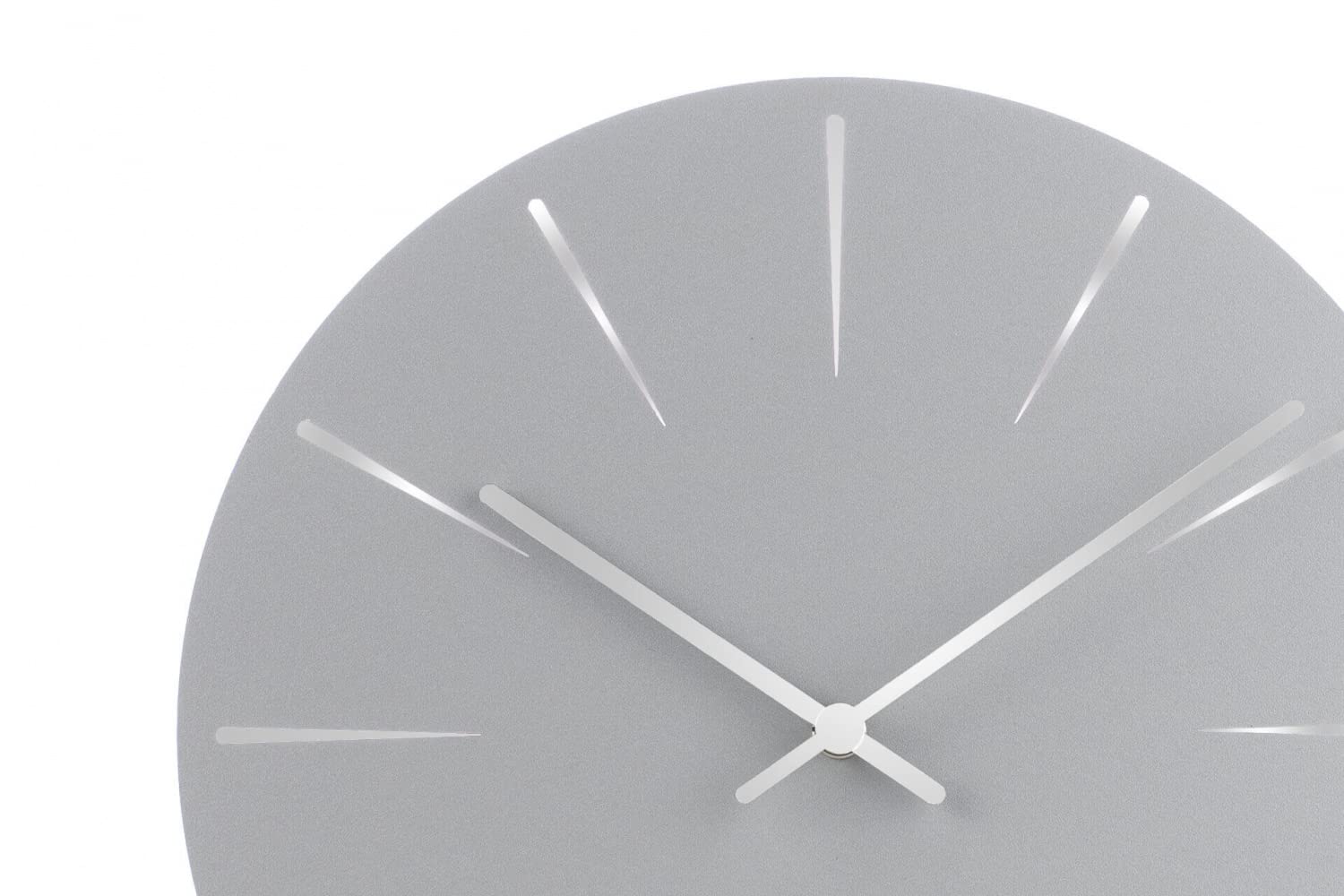 ONZENO Reloj de Pared de Diseño 'The Earnest.' Sin Tic-TAC, Cuarzo Silencioso, diámetro 29 cm, Fondo 0,5 cm, Gris