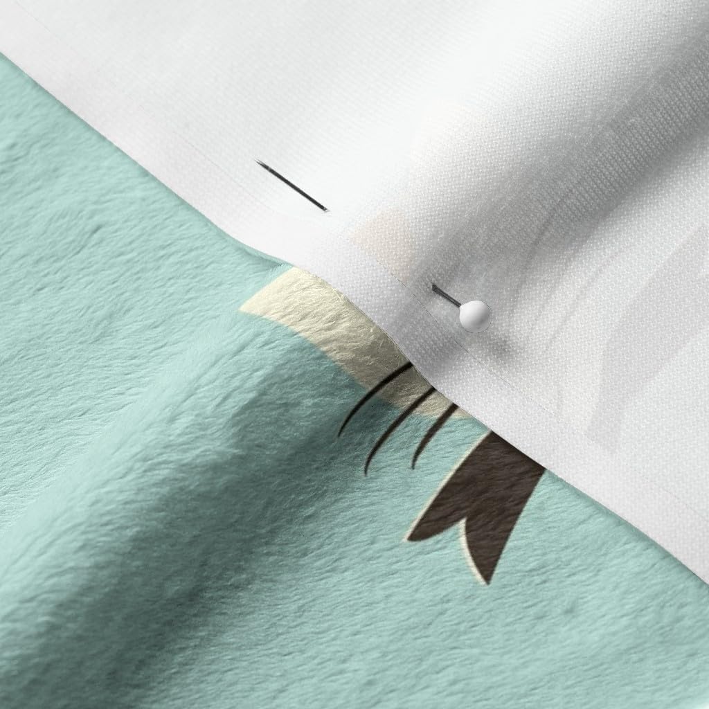 Spoonflower Fabric - Vintage Kitties Cats Cat Print Retro Faces Kitty Look Mid Century Printed on Minky Fabric by The Yard - Sewing Baby Blankets Quilt Backing Plush