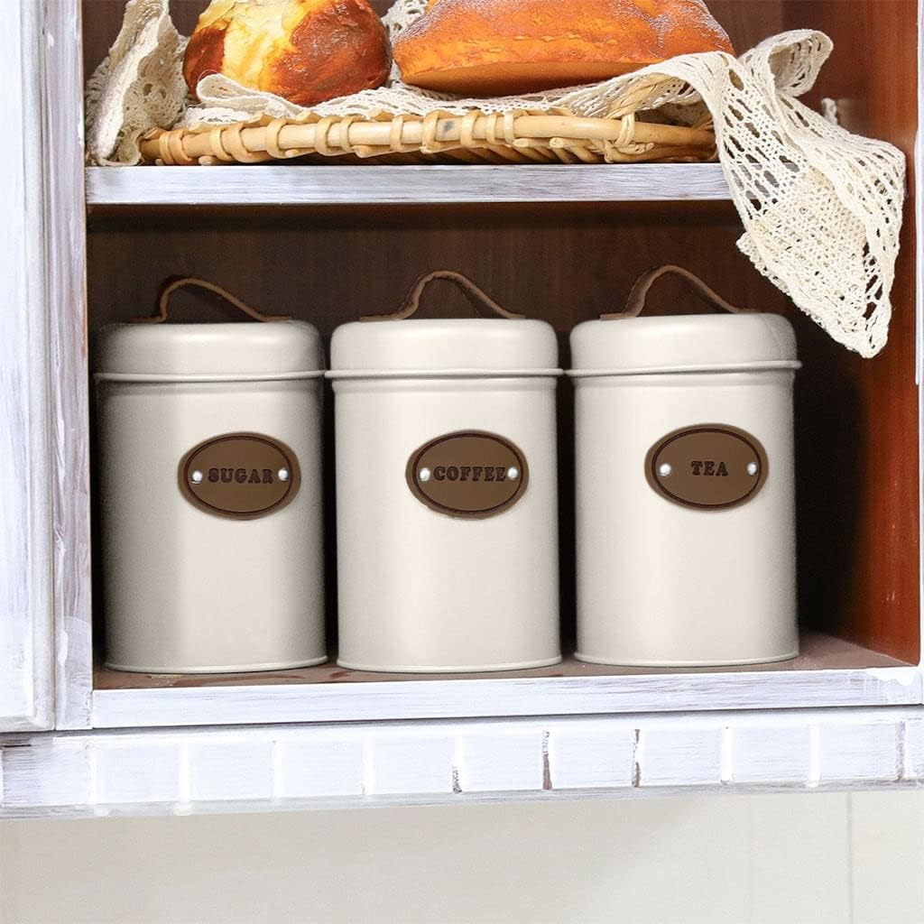 Sugar tea coffee storage jar with airtight lid cylindrical container