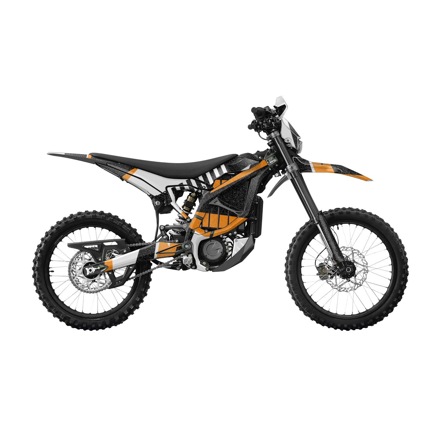 Glossy Glitter Surron Ultra Bee Graphics Kit Wrap - Bars and Bolts Orange - Sur-Ron Skin - Premium 3M Vinyl Protective Wrap Decal Cover - Easy to Apply | Crafted in The USA by MightySkins