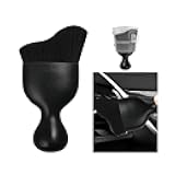 Ziciner Car Detailing Brush, Curved Soft Bristles Auto Removal Dust Collectors, Universal Vehicle Dashboard, Air Conditioner Vents etc Interior Cleaning Tool Accessories (Black)