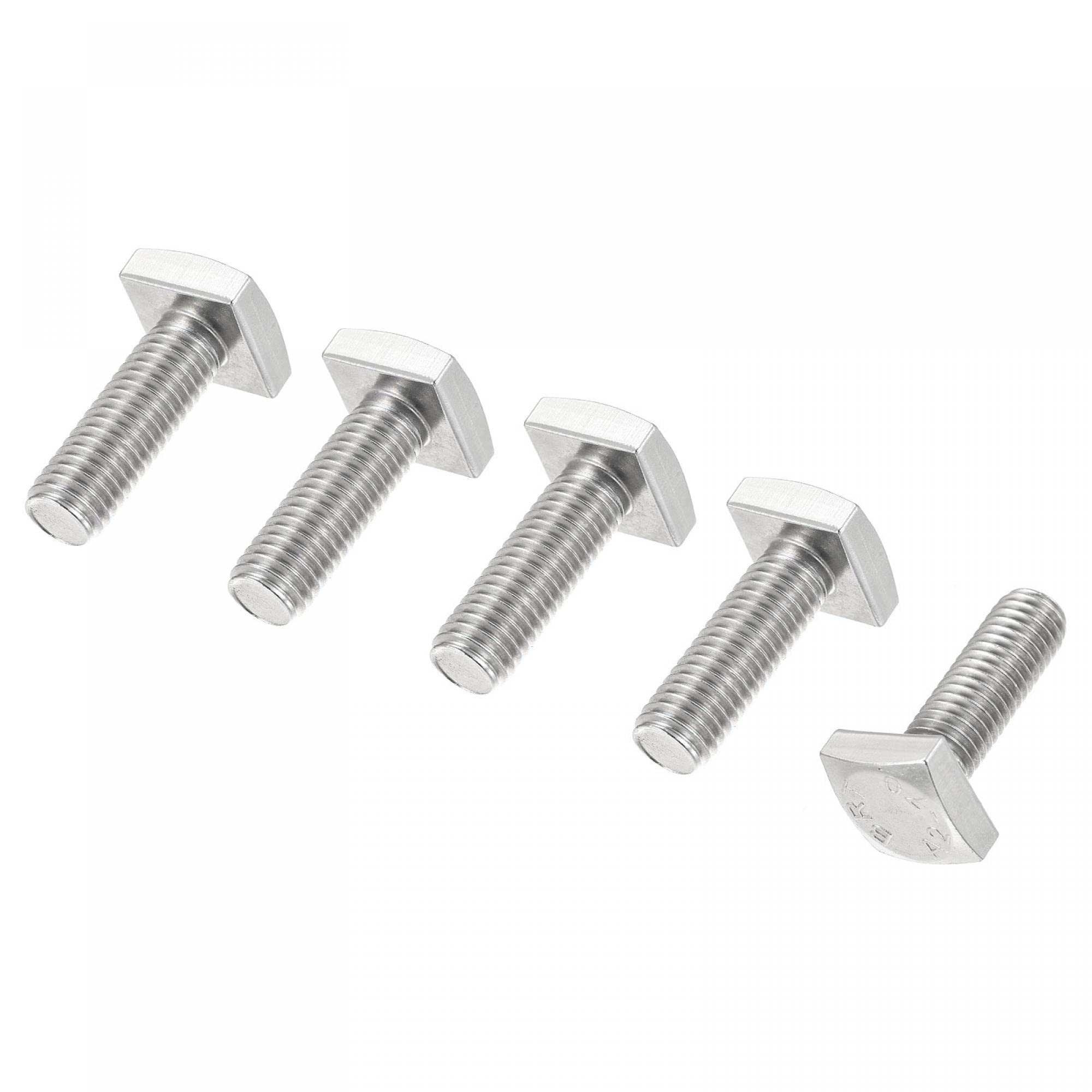 sourcing map Lot de 5 boulons à tête carrée M10 x 30 mm en acier inoxydable 304 de qualité C