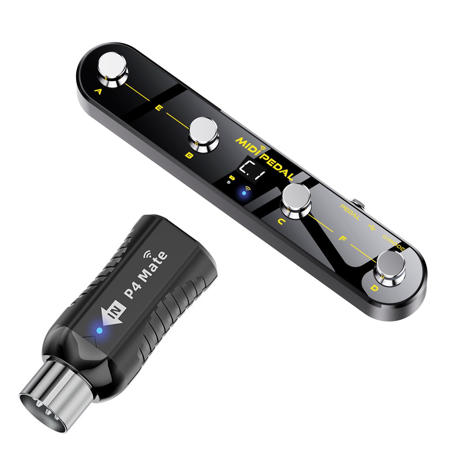 Sistemi di ricezione a pedale di espressione mappatura flessibile per postazioni di lavoro audio Controller a pedale portatile con ricevitore Design ABS programmabile per DAW Live Stable