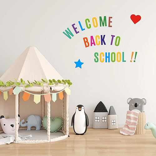 Miniatura 5 de 12 hojas de calcomanías coloridas con números de letras, kit de letras de vinilo autoadhesivas de 2.5 pulgadas, calcomanías de números de buzón para