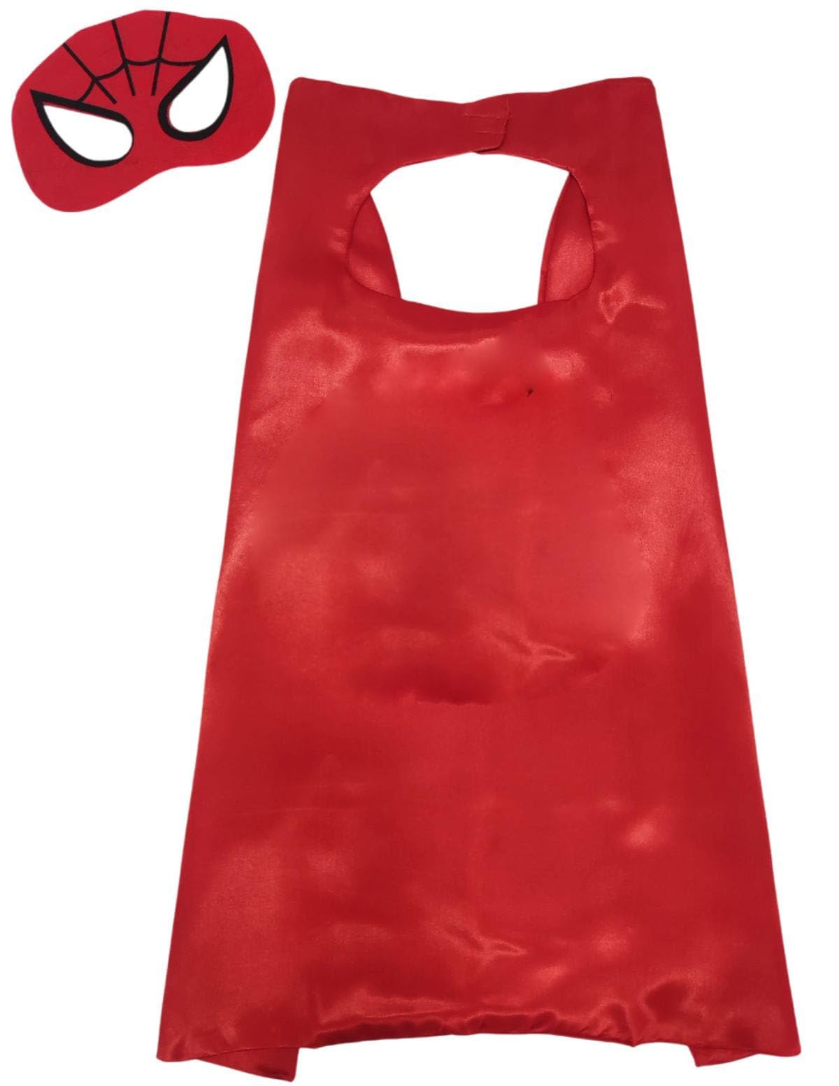 Synthetic Spider Superhero Cape Kids Fancy Dress Costume 5-6 Years Blue/Red